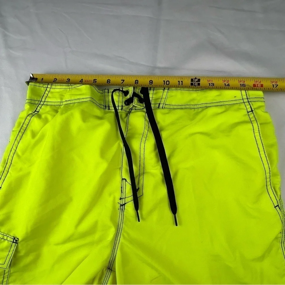 Route 66 - Men’s Trunks - Bright Yellow - Neon - Large